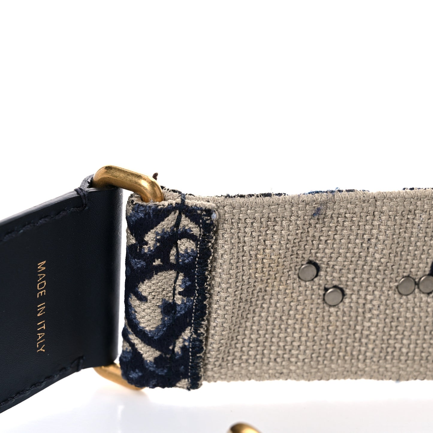 Oblique Studded Shoulder Strap Blue