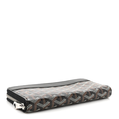 Goyard Goyardine Matignon Zip Around GM Wallet Black 4 of 6