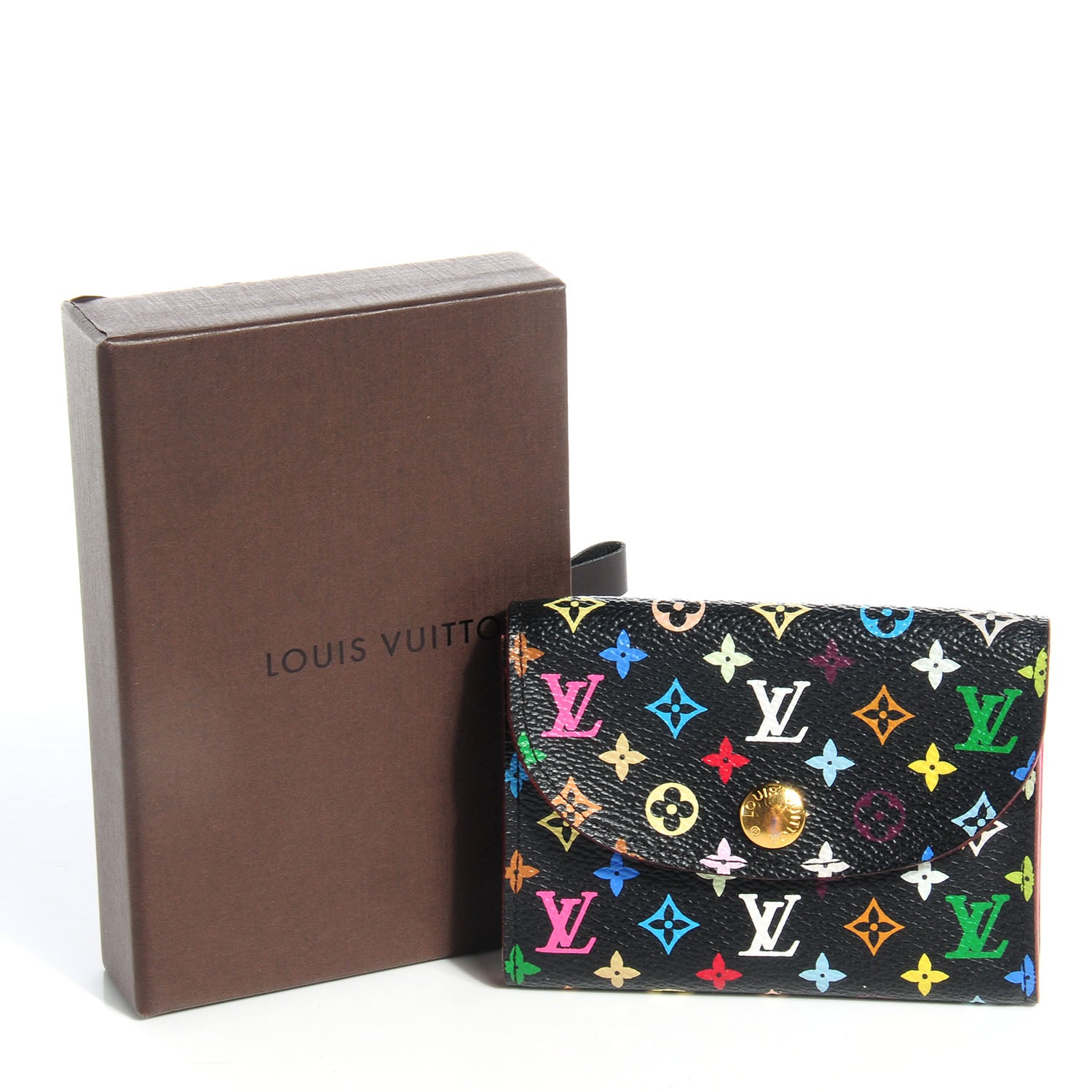 Louis Vuitton Monogram Multicolor Business Card Holder Black Grenade 8 of 8
