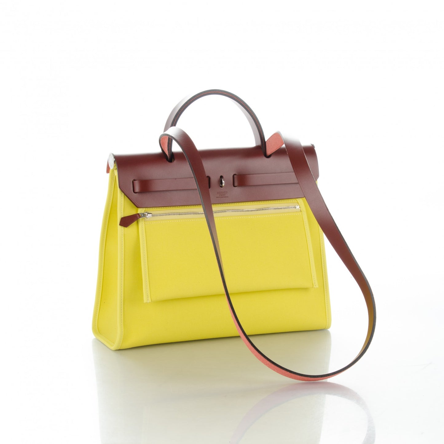 Vache Hunter Toile Herbag Zip 31 PM Lime Rouge H