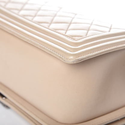 Chanel Lambskin Quilted Medium Boy Flap Beige 15 of 17