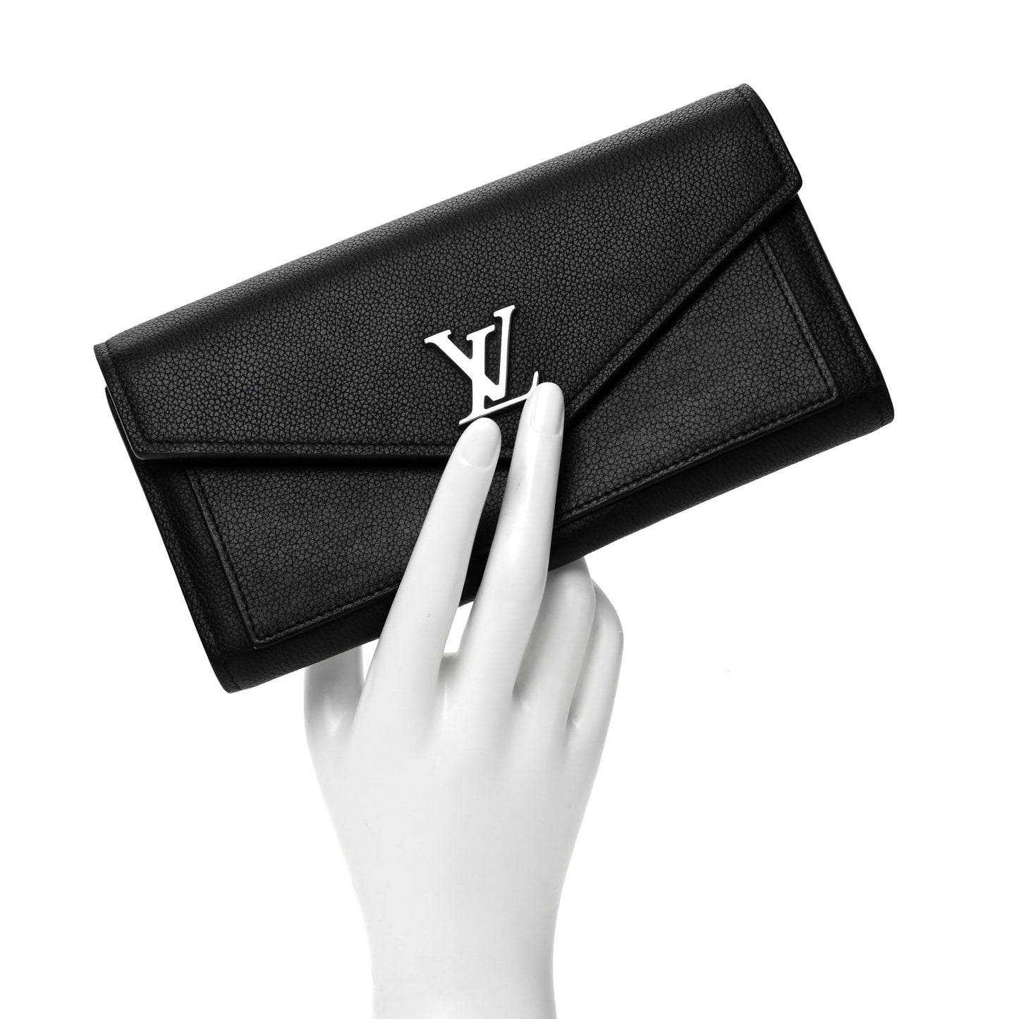 Soft Calfskin My Lockme Wallet Black