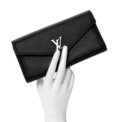 Louis Vuitton Soft Calfskin My Lockme Wallet Black 2 of 8