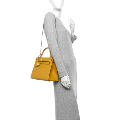 Hermes Epsom Kelly Sellier 28 Jaune Ambre 3 of 19