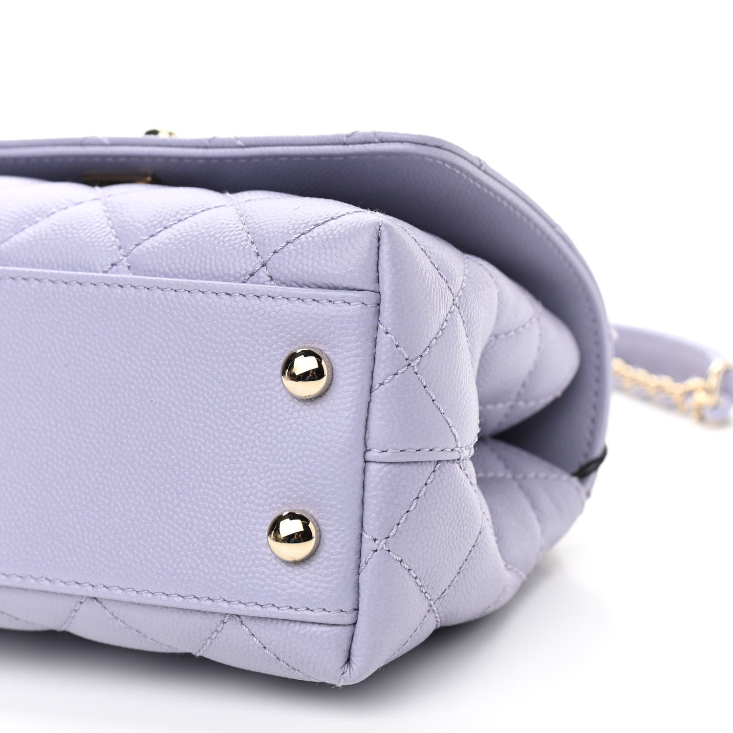 Chanel Caviar Quilted Extra Mini Coco Handle Flap Light Purple 10 of 11