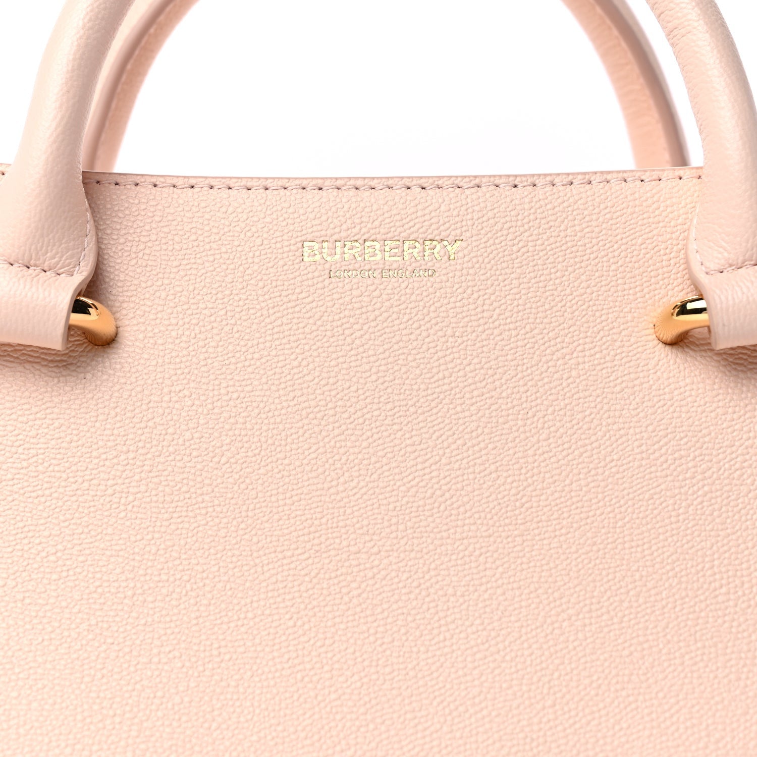 Burberry Calfskin Mega Check Mini Banwell Tote Pale Cameo 6 of 8