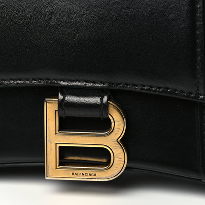 Balenciaga Shiny Box Calfskin Hourglass Top Handle Bag XS Black 9 of 11