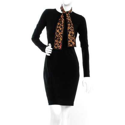 Louis Vuitton Silk Leopard Bandeau Scarf Marron 2 of 6