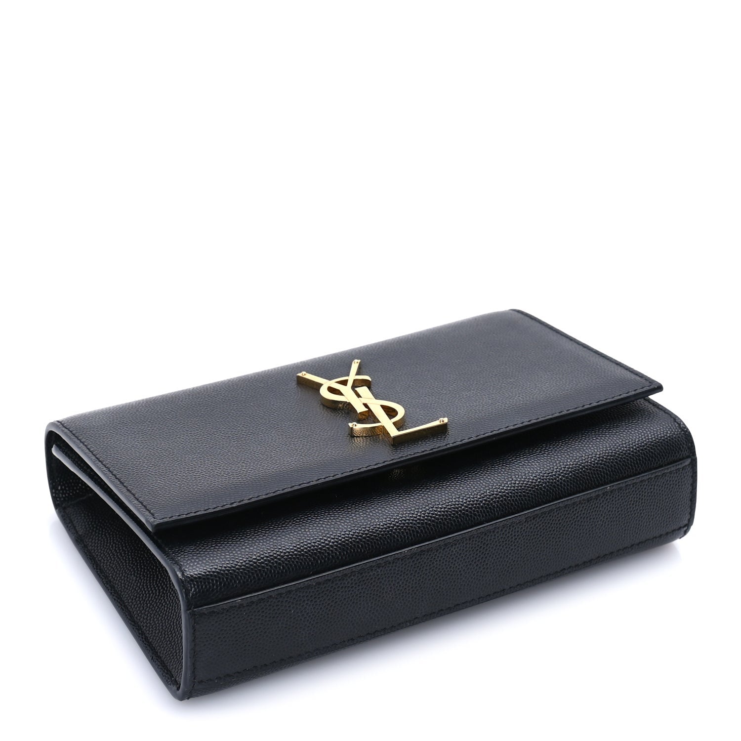 Saint Laurent Grain De Poudre Medium Classic Monogram Kate Satchel  Black 3 of 7