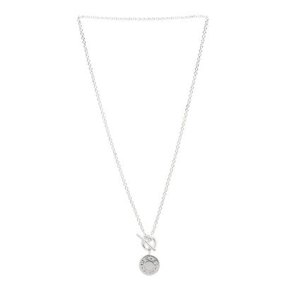 Hermes Sterling Silver Mini Clou de Selle Charm Pendant Necklace 3 of 5