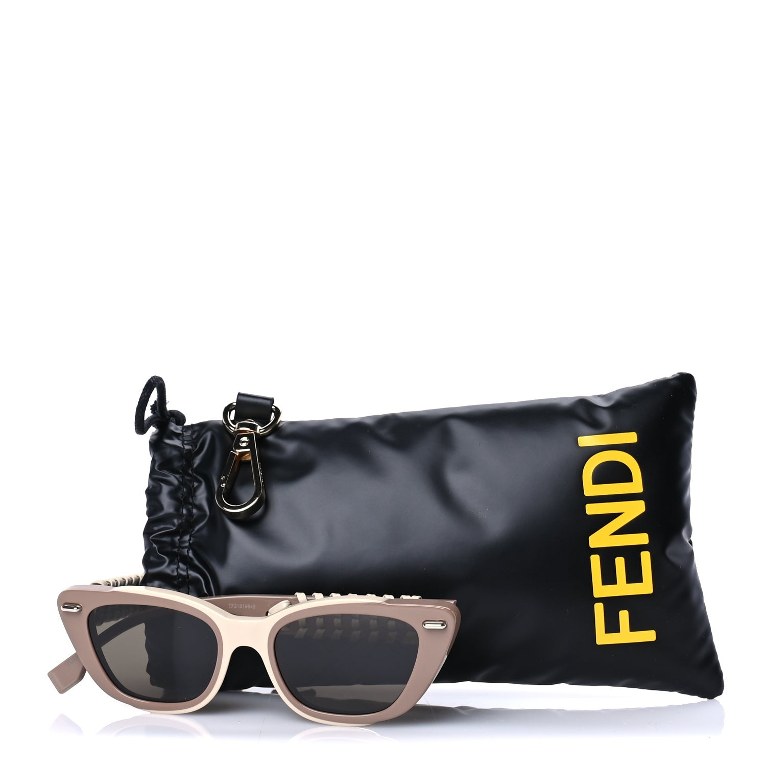 Fendi Acetate Interlace Cat Eye Sunglasses FE40171I Brown Ivory 7 of 7