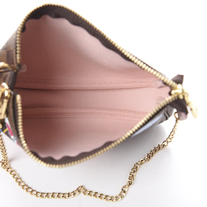 Louis Vuitton Damier Ebene 2020 Christmas Animation Big Wheel Mini Pochette Accessories Rose Ballerine 4 of 5