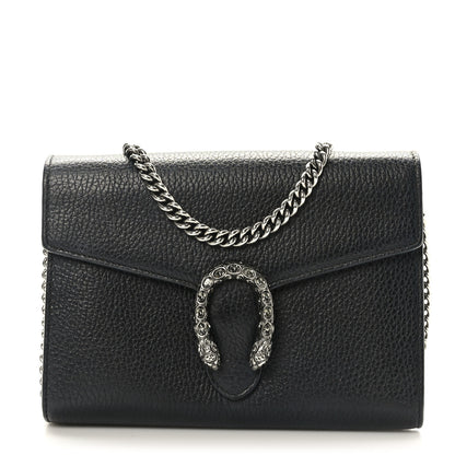 Gucci Calfskin Mini Dionysus Chain Wallet Black 1 of 10