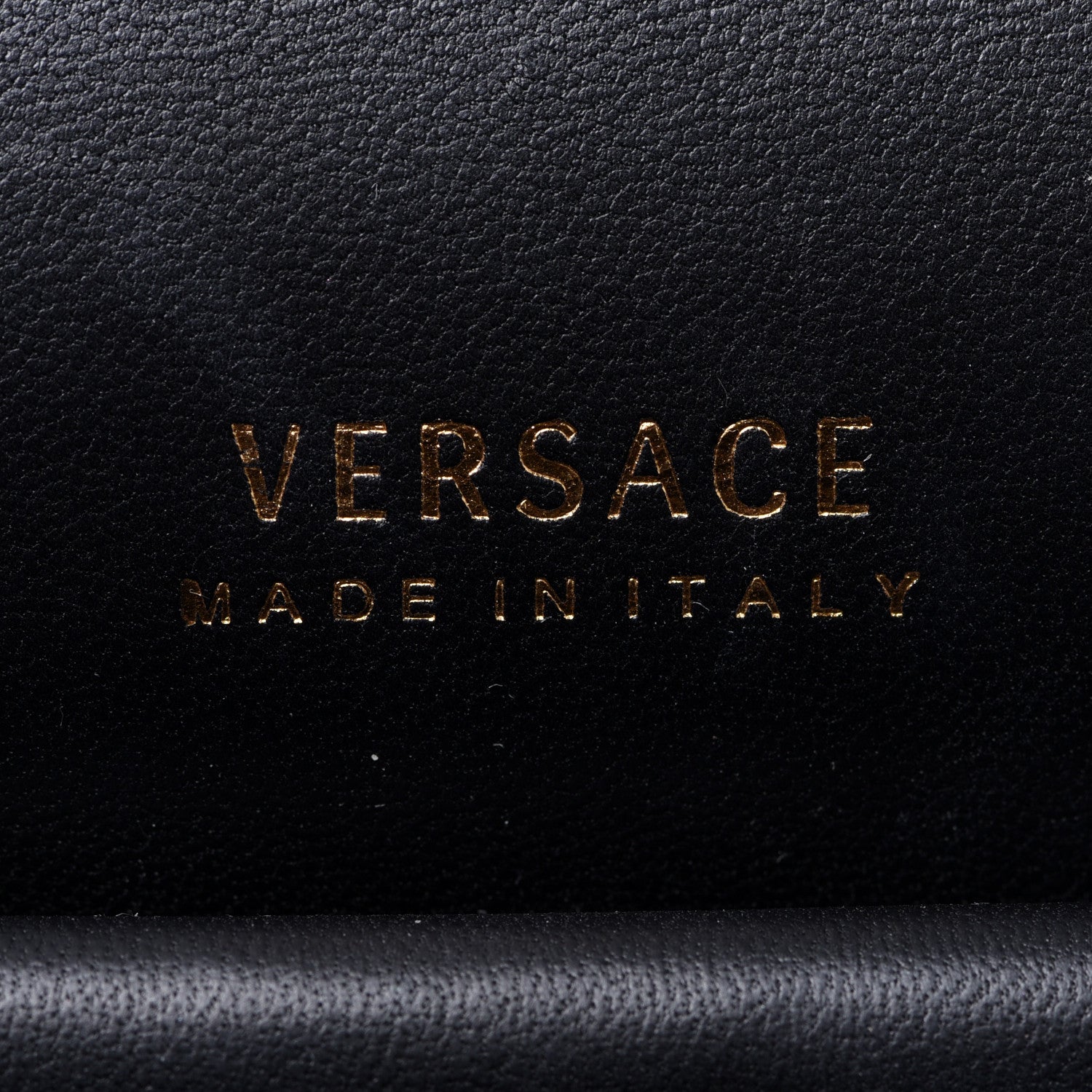 Versace Vitello Barocco Virtus Top Handle Shoulder Bag Black 6 of 10