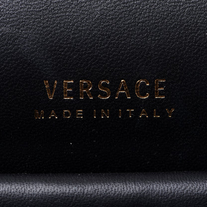 Versace Vitello Barocco Virtus Top Handle Shoulder Bag Black 6 of 10