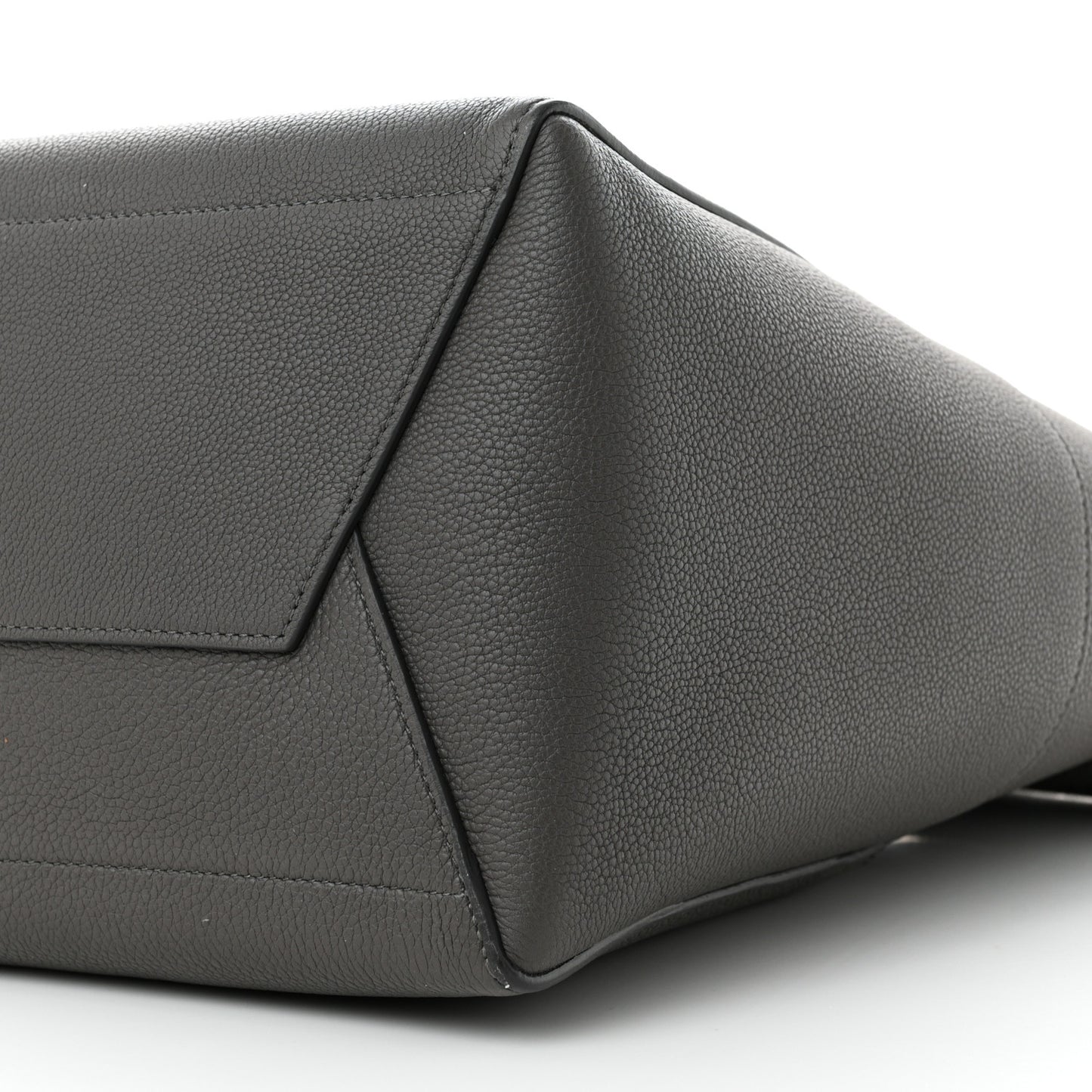 Soft Grained Calfskin Sangle Bucket Bag Kohl