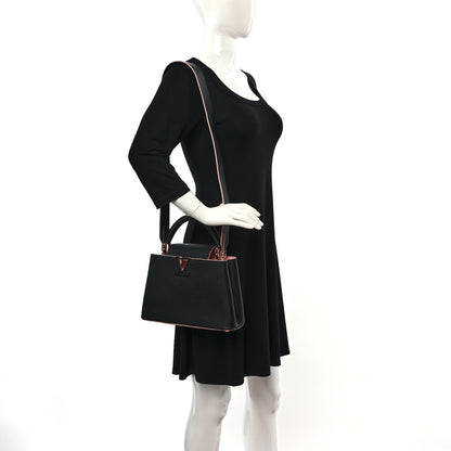 Louis Vuitton Taurillon Capucines BB Black Pink 2 of 8