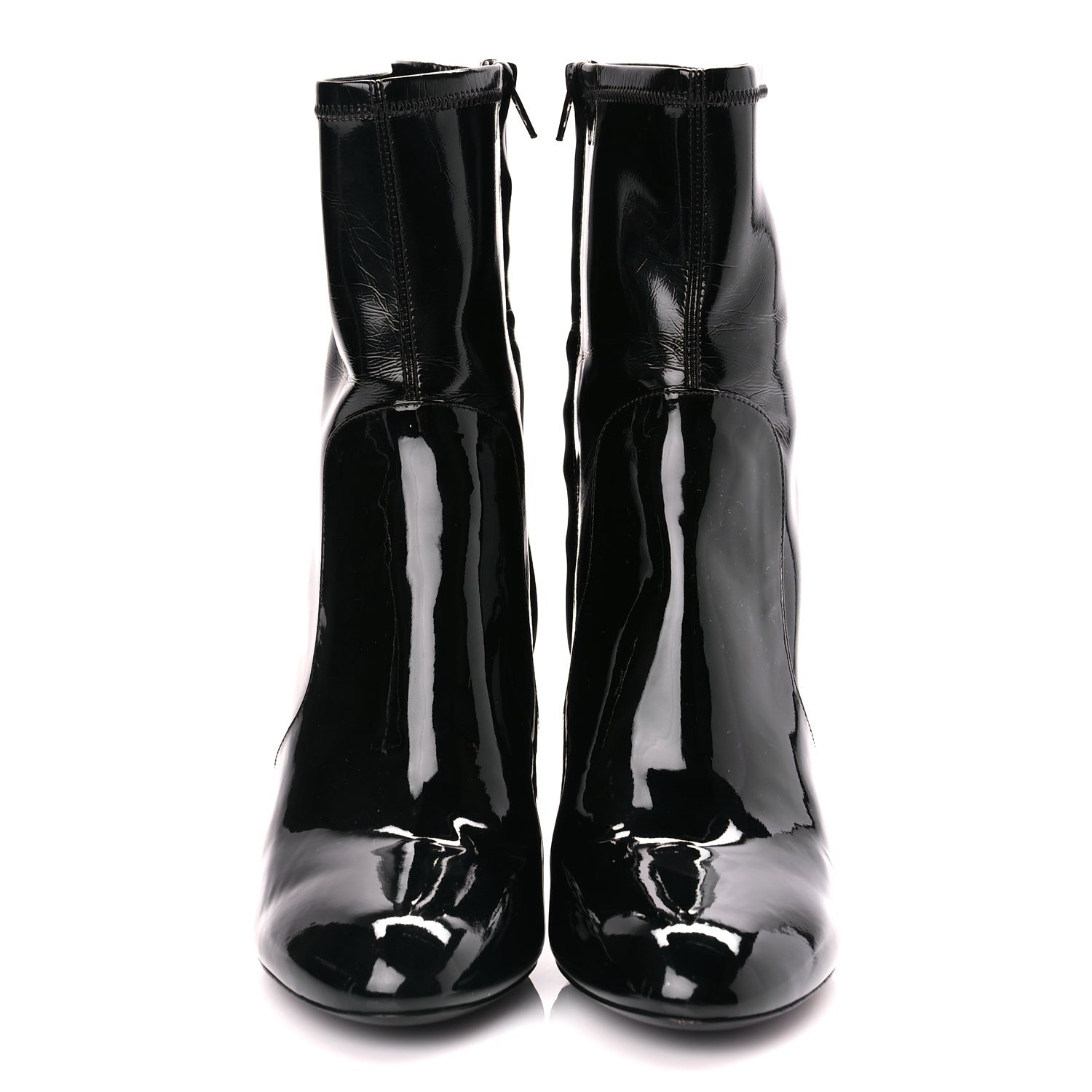 Louis Vuitton Patent Uniformes Silhouette Ankle Boots 39 Black 2 of 8