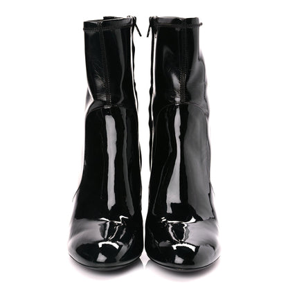 Louis Vuitton Patent Uniformes Silhouette Ankle Boots 39 Black 2 of 8