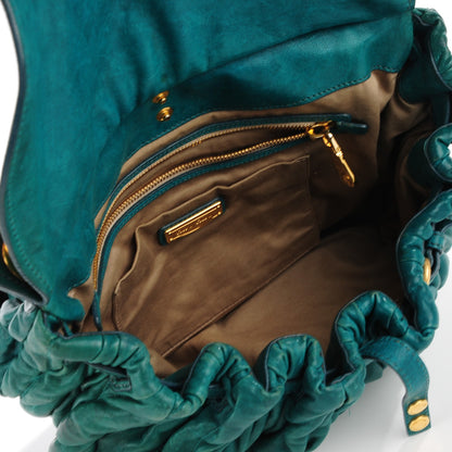 Miu Miu Nappa Matelasse Coffer Hobo Teal 8 of 8