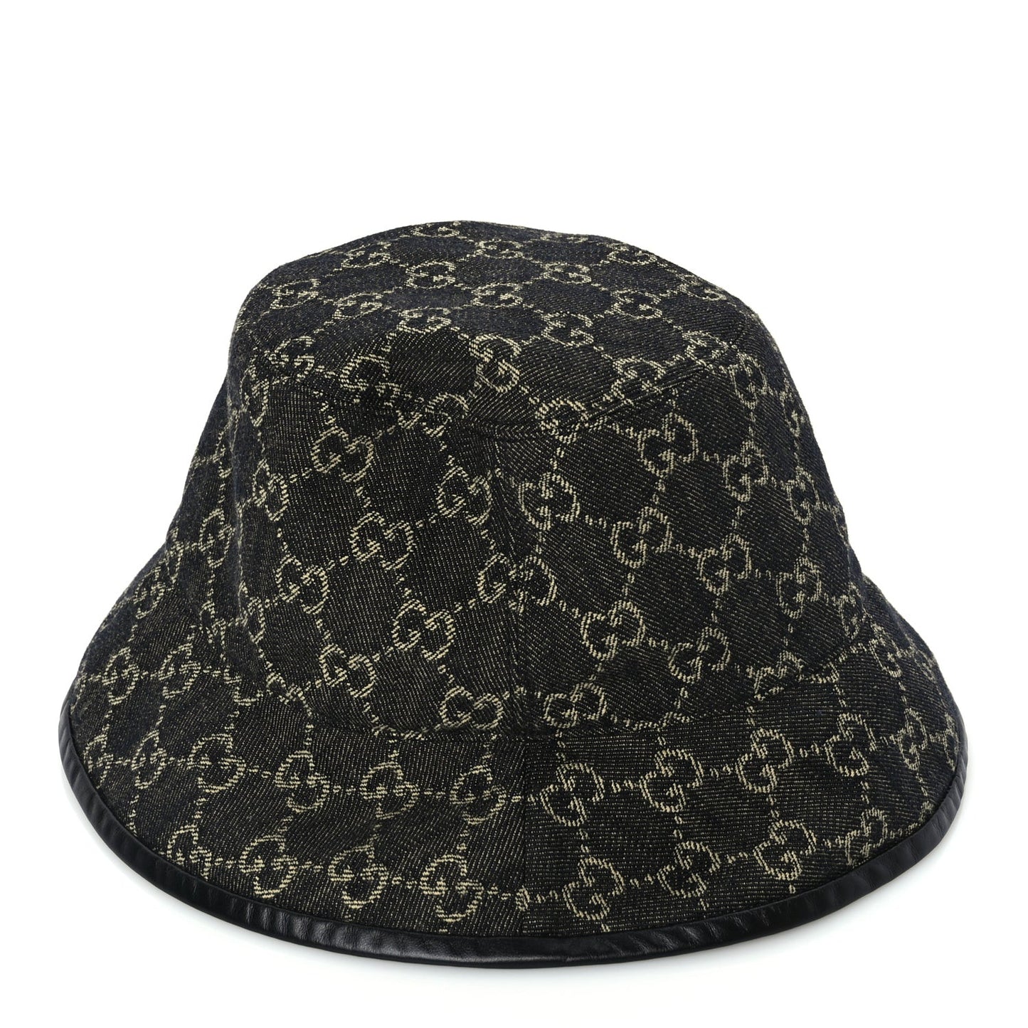 Jacquard Denim GG Monogram Oscar Bucket Hat M Black Ivory