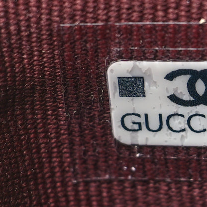 Chanel Caviar Quilted Crystal CC Flap Card Holder Burgundy 8 of 9