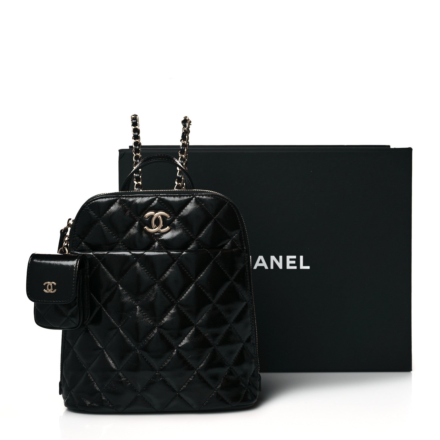Chanel Shiny Calfskin My Pocket Backpack Black 10 of 10