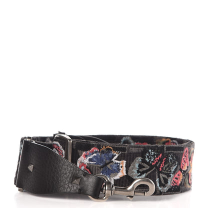 Valentino Garavani Canvas Camubutterfly Rockstud Guitar Strap Multicolor 1 of 5
