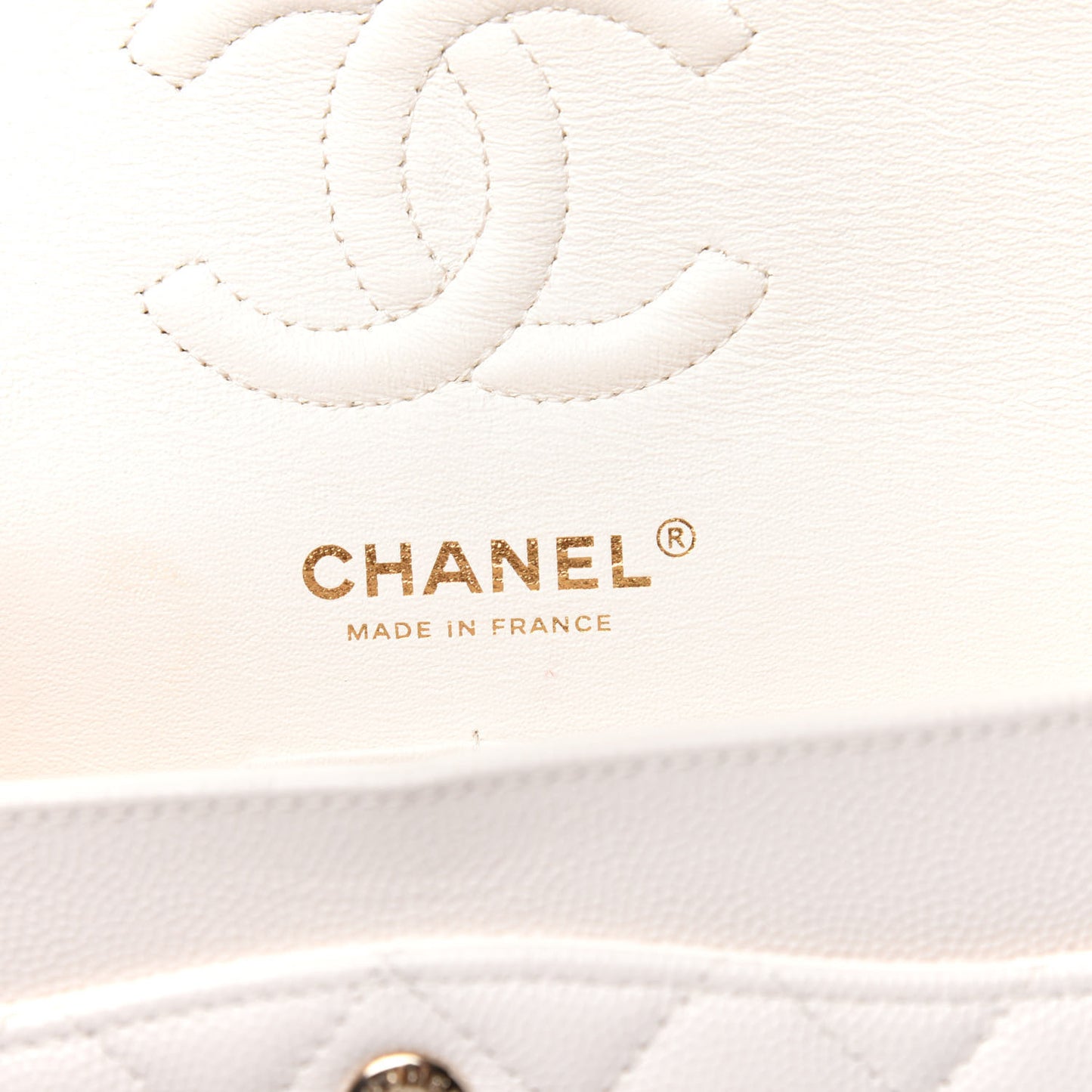 Caviar Quilted Small Double Flap White