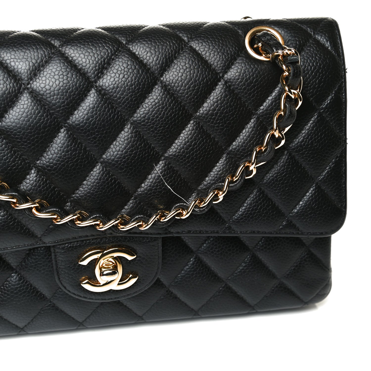 Chanel Caviar Quilted Medium Double Flap Black 15 of 17