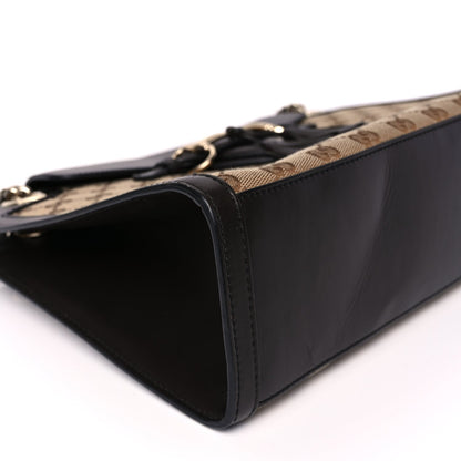 Gucci Monogram Margaux Calfskin Large Emily Chain Shoulder Bag Beige Ebony Cocoa 7 of 11