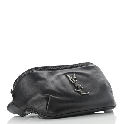 Saint Laurent Calfskin Monogram Belt Bag Black 4 of 14