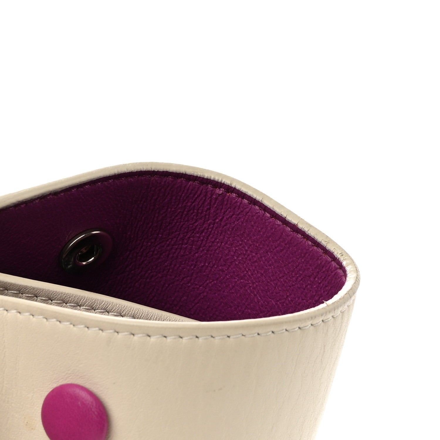 Celine Smooth Calfskin Small Trapeze White Magenta 12 of 13