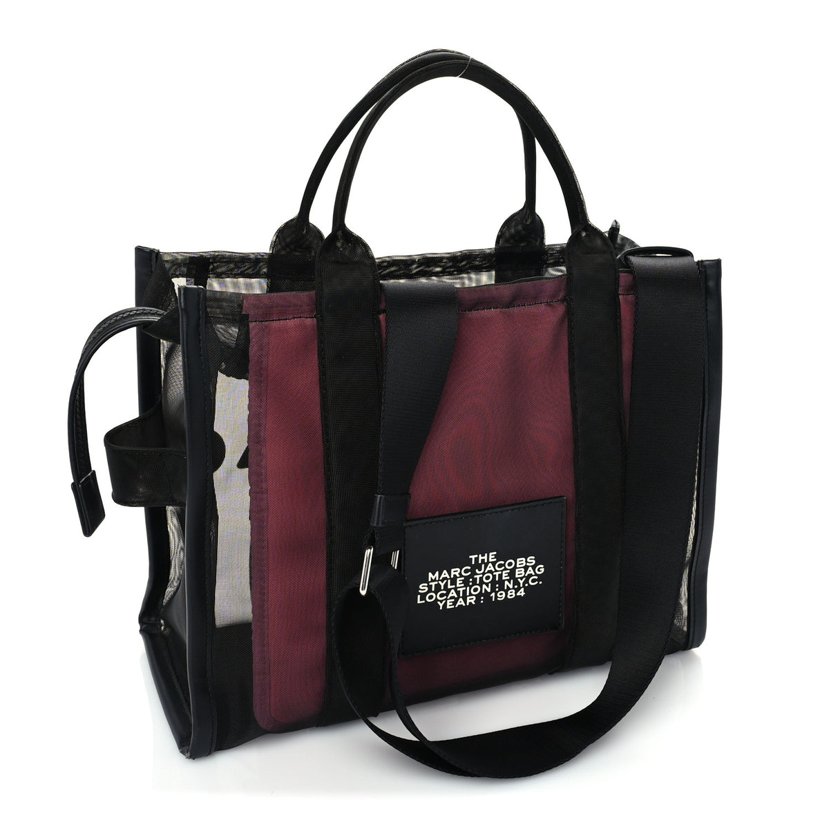 Nylon The Mesh Medium Tote Bag Black Pink
