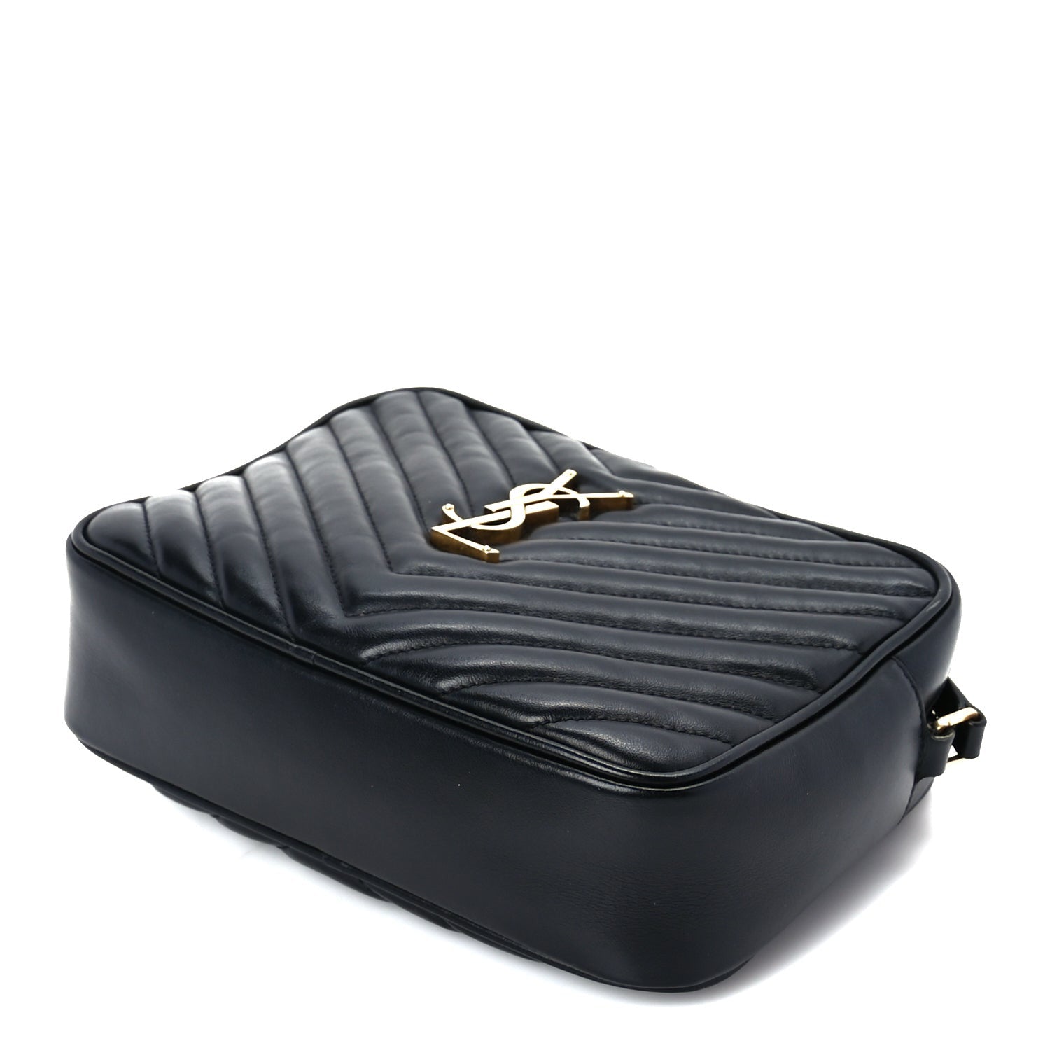 Saint Laurent Calfskin Matelasse Monogram Lou Camera Bag  Black 8 of 8
