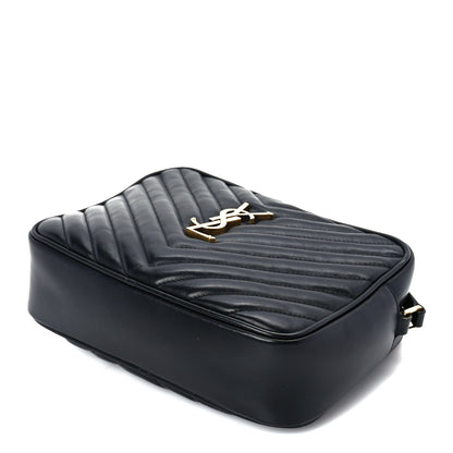 Saint Laurent Calfskin Matelasse Monogram Lou Camera Bag  Black 8 of 8