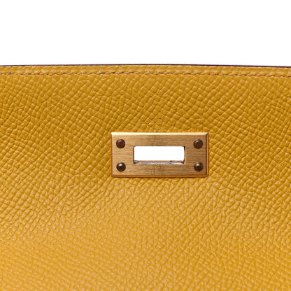Hermes Epsom Horseshoe Kelly Sellier 25 Jaune Ambre Etoupe 13 of 34
