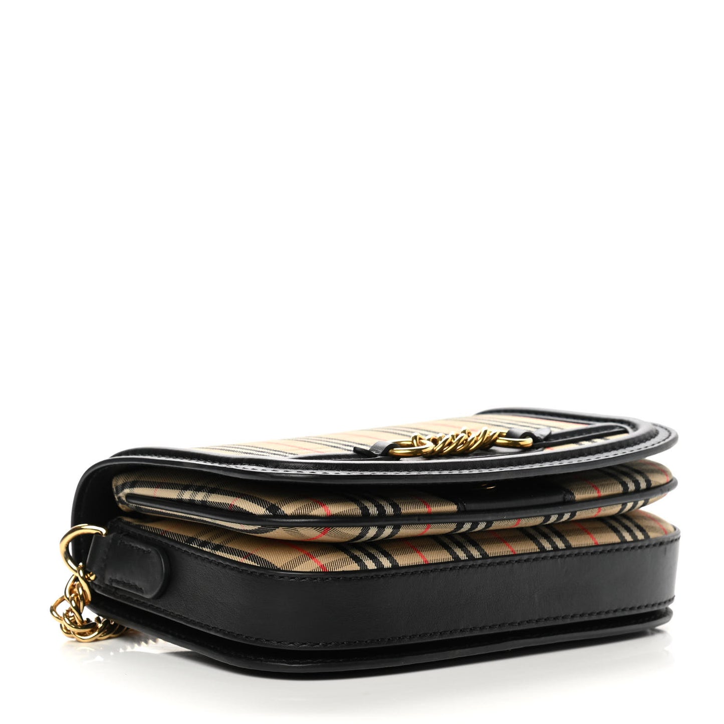 Smooth Calfskin 1983 Knight Check Link Shoulder Bag Black