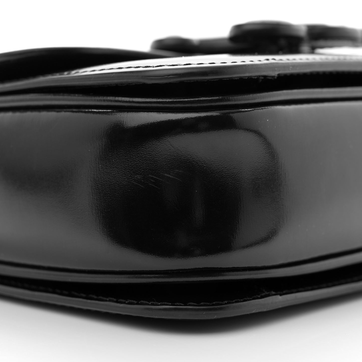Shiny Calfskin Teen Cuir Triomphe Black