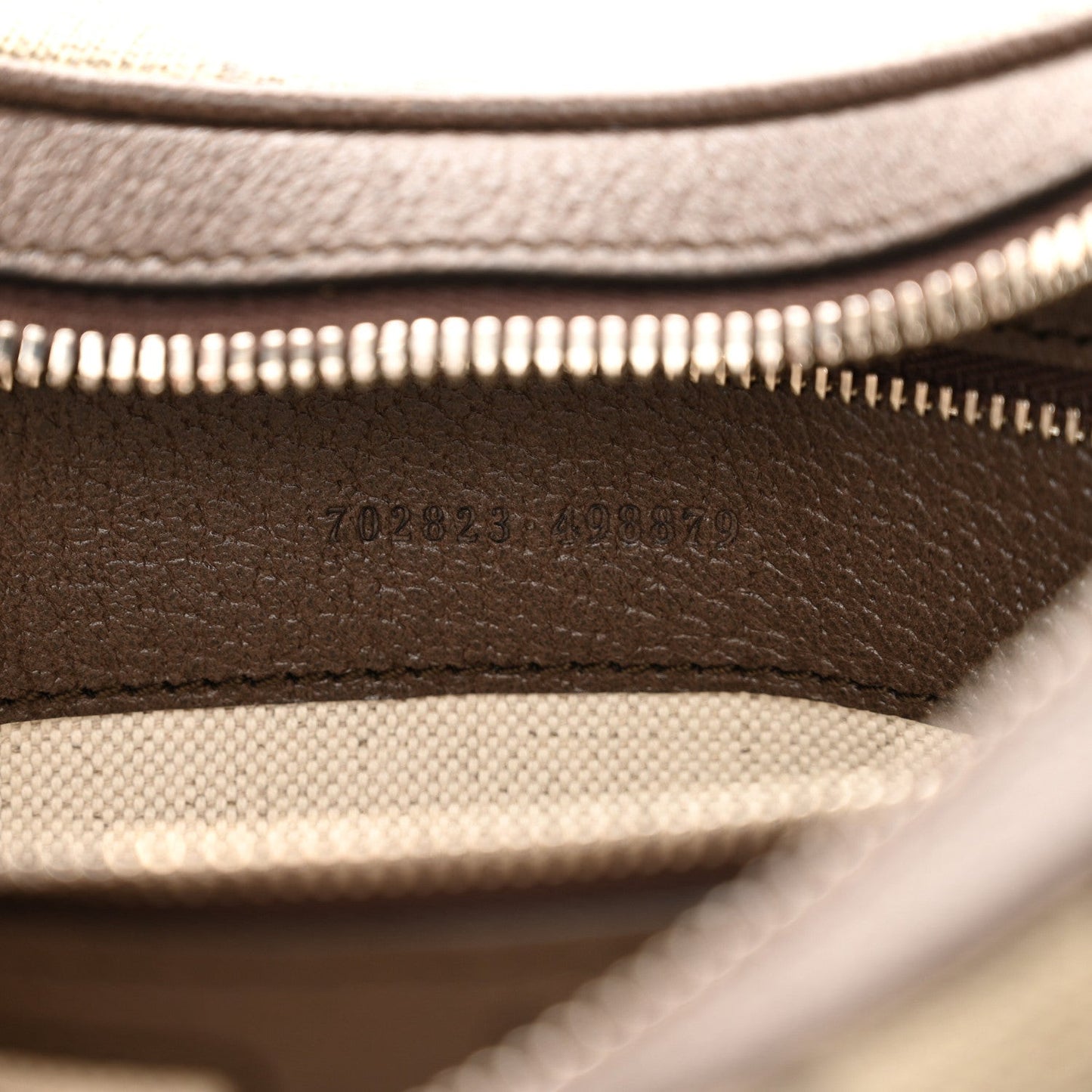 GG Supreme Monogram Textured Calfskin Web Large Attache Shoulder Bag Beige Ebony New Acero