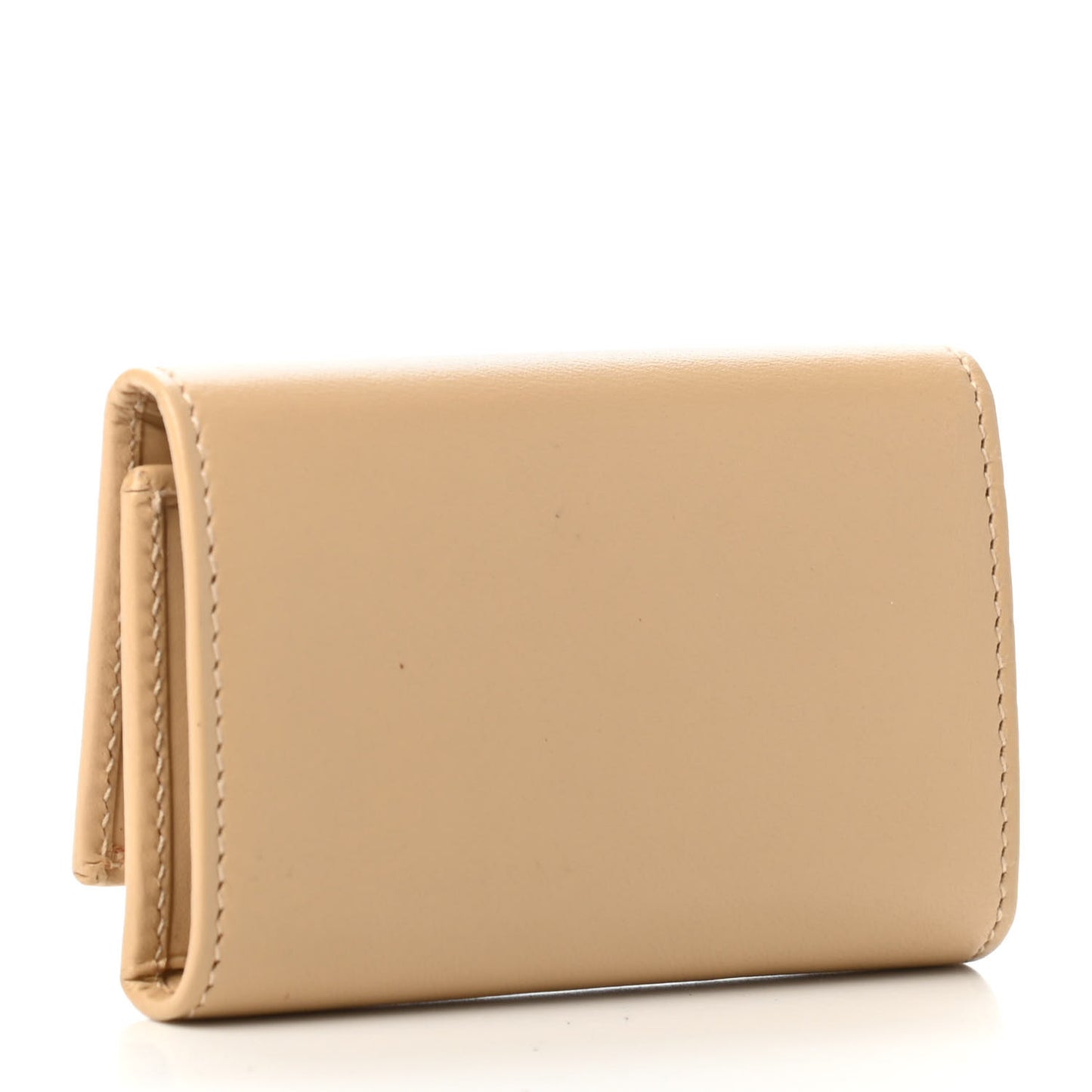 Calfskin Square G 6 Key Holder Case Beige