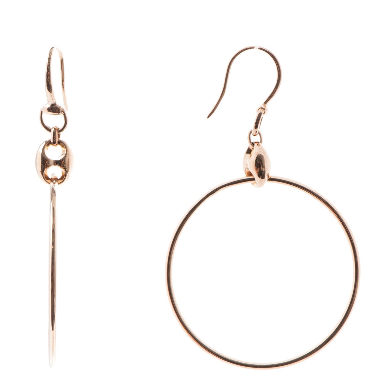 Gucci 18K Rose Gold Marina Hoop Earrings 1 of 4