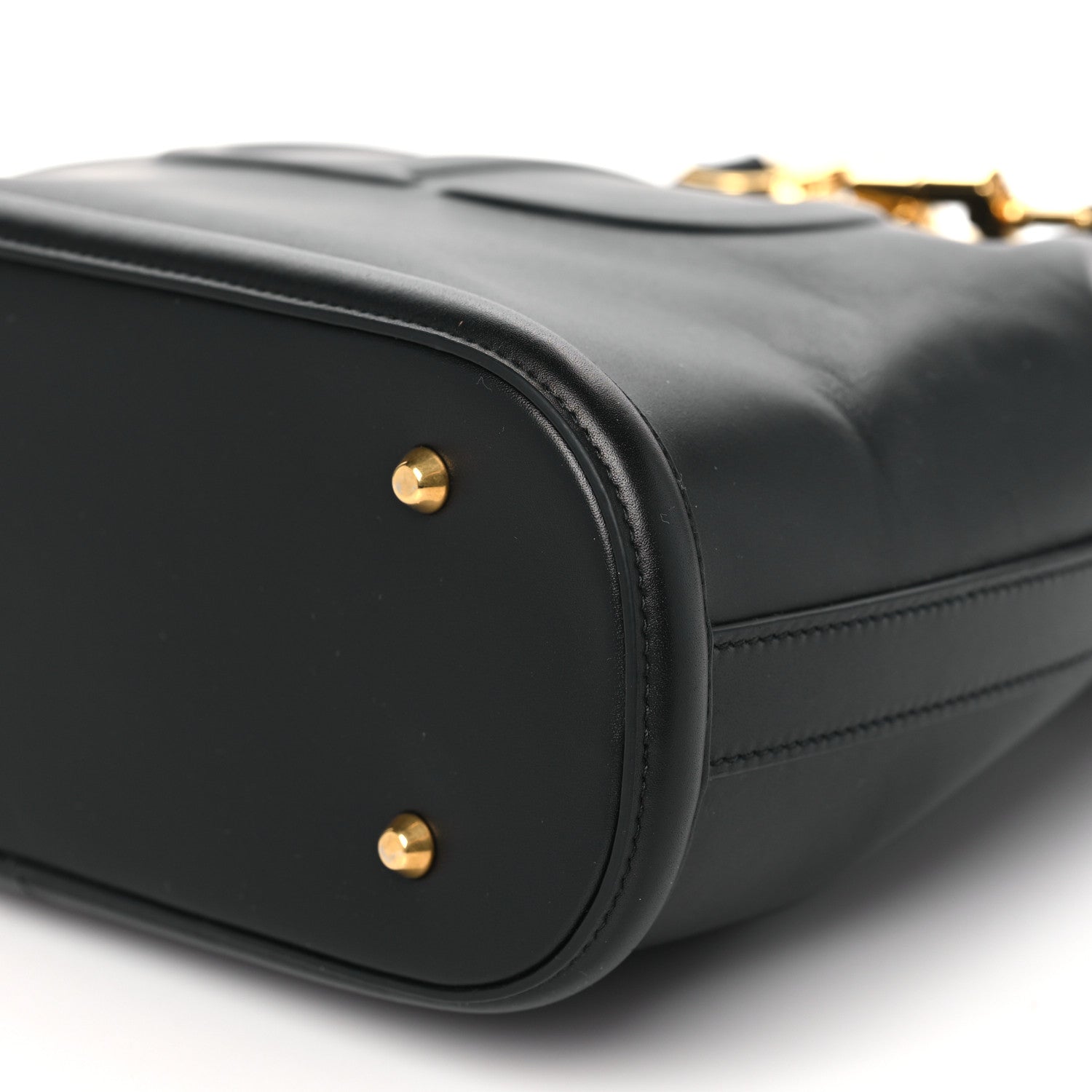 Christian Dior Calfskin CD Embossed Medium C'est Chain Bucket Bag Black 9 of 9