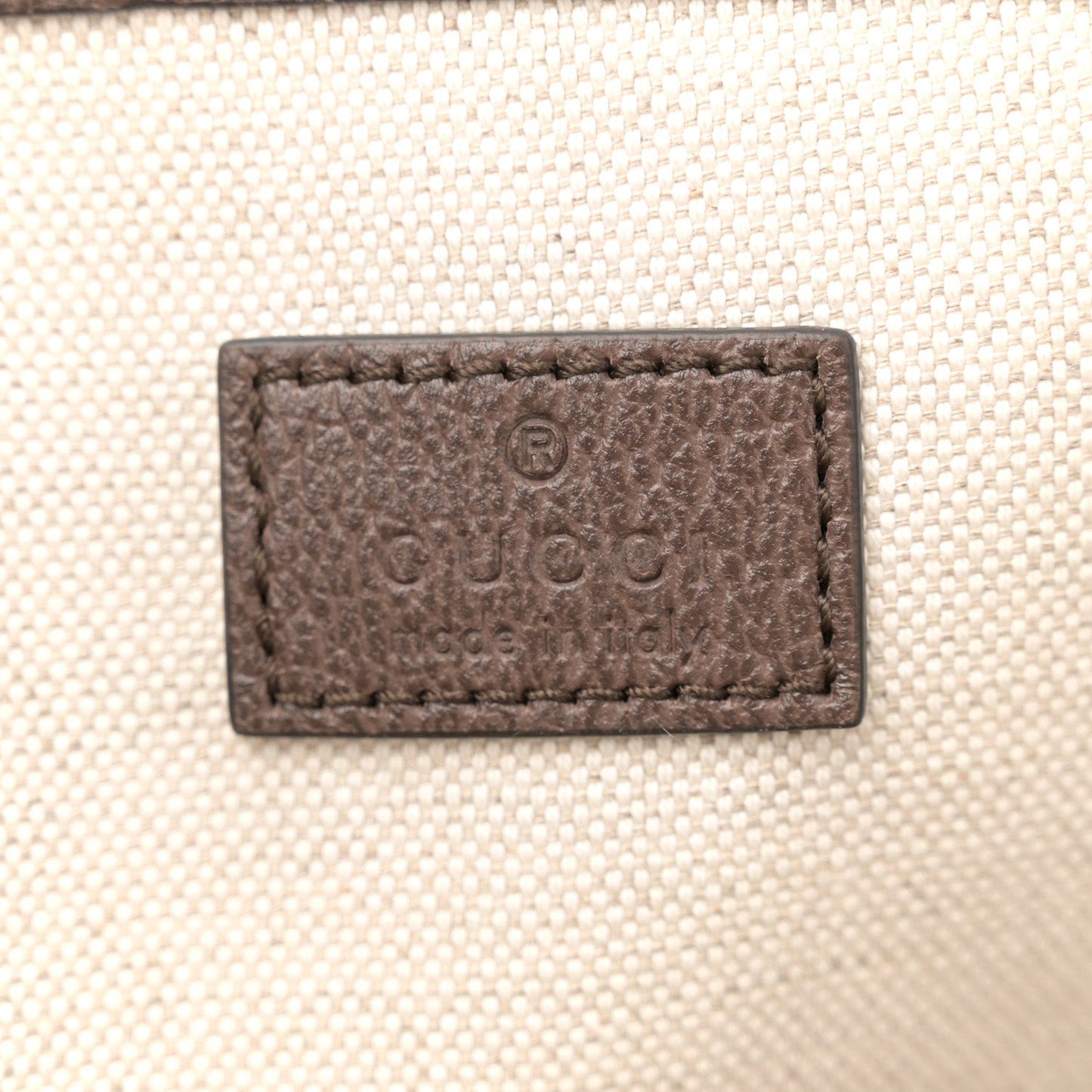GG Supreme Monogram Textured Calfskin Medium Ophidia Shoulder Tote Bag Beige Ebony New Acero