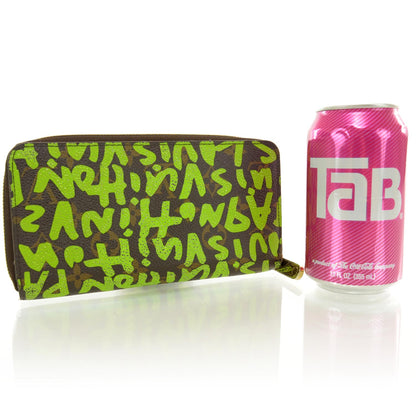 Louis Vuitton Monogram Graffiti Zippy Wallet Green 2 of 7