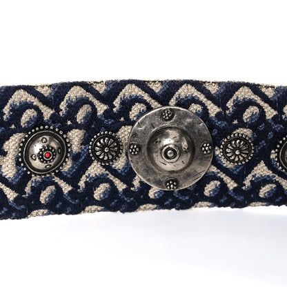 Christian Dior Oblique Studded Shoulder Strap Blue 9 of 10