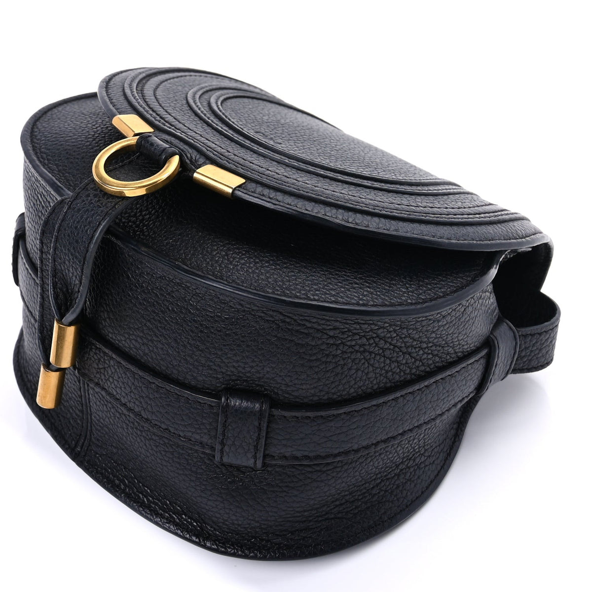 Chloe Calfskin Mini Marcie Round Crossbody Bag Black 8 of 8