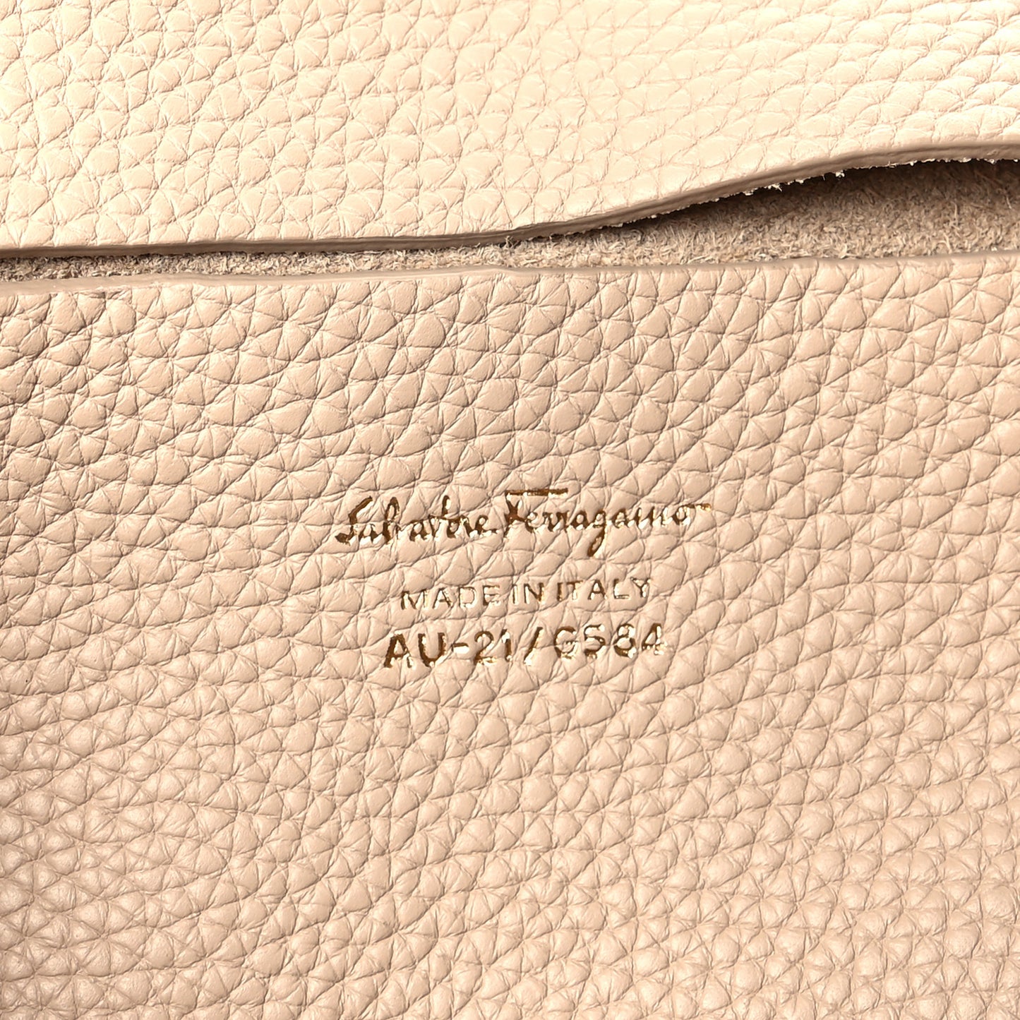 Grained Calfskin Backpack Macadamia