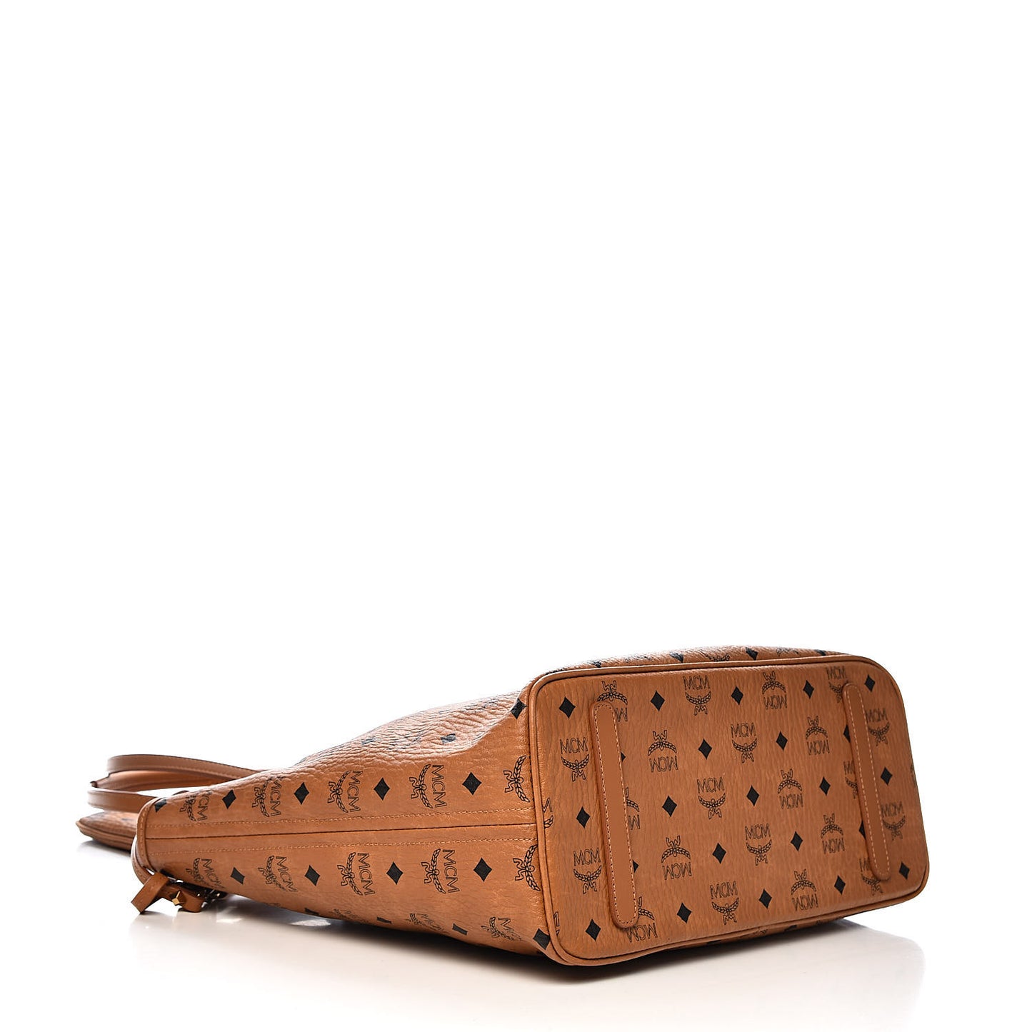 Visetos Medium Rooster Anya Top Zip Shopper Tote Cognac
