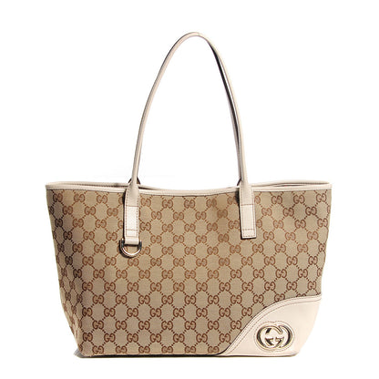 Gucci Monogram Medium New Britt Tote Off White 1 of 7